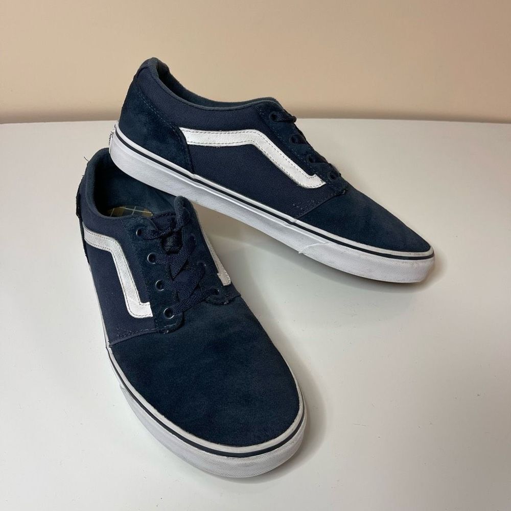 Mens Vans Old Skool Blue White Stripe Sz 10